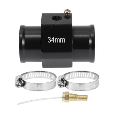 Imagem de ACROPIX Kit universal de sensor de temperatura de água 12/24V, adaptador preto NPT 34 mm 210'F ligado - 195'F desligado para radiador automotivo e resfriamento do motor
