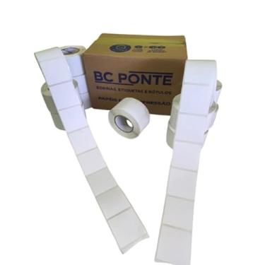 Imagem de Etiqueta Térmica Adesiva 40x40mm Direta Caixa com 12 Rolos Para Impressora Térmica, Estoque, Logística, Código de Barras, NFe