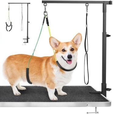 Imagem de SDMY Braço de tosa para cães com rede, suporte ajustável para cuidados com animais de estimação com braçadeira e suportes para não sentar, adequado para animais de estimação pequenos e médios cuidados