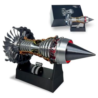 Imagem de HI-REEKE Kit De Modelo De Motor A Jato, Modelo De Motor De Aeronave Tr900 Turbofan, Brinquedo De Impressão 3D Para Adolescentes (Giratório)
