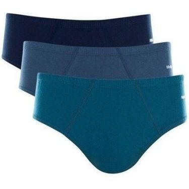 Imagem de Cueca Slip Mash Ref. 010.20 - Kit Com 12, Marinho/Azul Petróleo/Azul j