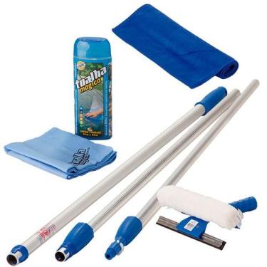 Imagem de Rodo Limpa Vidros Extensor 3 Mts,Toalha Mágica - Vendasshop Utensilios