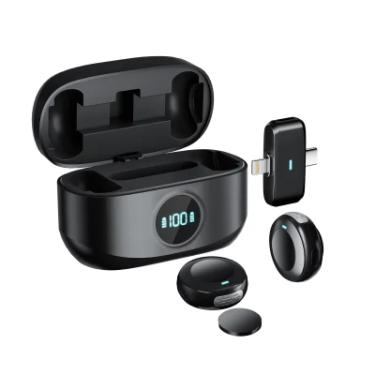 Imagem de Microfone Lapela Duplo Sem Fio Para Iphone E Android - Bell M2