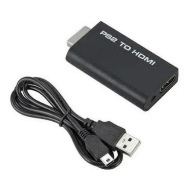 Imagem de Adaptador Conversor Ps2 Audio Vídeo Av Para Cabo Hdmi Ps2 P/ Hdmi Tv M