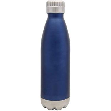 Imagem de Vast Vantages – HydraCore (47 ml) Garrafa de água com isolamento a vácuo com revestimento de cobre de parede dupla de aço inoxidável 18/8 e tampa retrô moderna [24 horas Cold & 16 horas Quente]..., Azul marino
