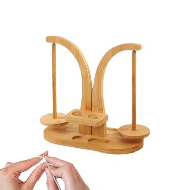 Imagem de Rrlihjgu Enrolador De Fios | Enrolador De Lã Magnético - Bobinas Duplas Giratórias Ferramenta Para Crochê Para Artesanato Doméstico
