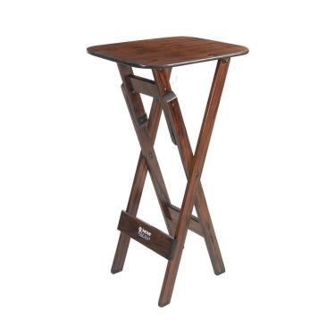 Imagem de Mesa Bistrô 54x44cm para Bares e Restaurantes Pizzarias Imbuia / Liso