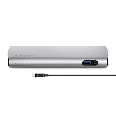 Imagem de Belkin Thunderbolt 3 Dock com cabo Thunderbolt 3 de 2,6 pés (Thunderbolt Dock para modelos MacBook Pro de 2016 ou posterior, inclui a versão 2012), Dual 4K @60Hz, velocidades de transferência de dados de 40 Gbps)