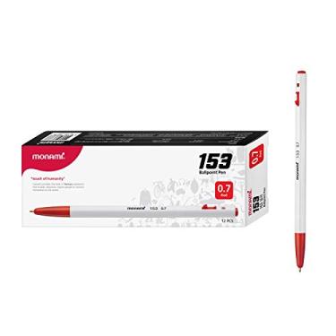 Imagem de Caneta esferográfica Monamis 153 0,7 mm caixa dúzia tinta vermelha