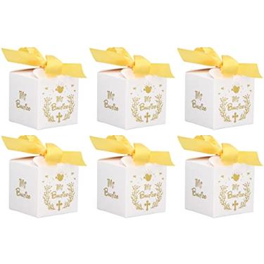 Imagem de Semme Lembrancinhas para chá de bebê, 50 Peças, Caixas para Lembrancinhas de Festa, Presentes de Casamento, Pequenas Caixas de Presente Com Uma Fita Dourada para Festas Temáticas de