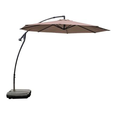 Imagem de Ombrelone Lateral com Base 2 Rodinhas HDPE Saba Rivatti 300 cm (Larg) Alumínio Capa Poliéster Fendi