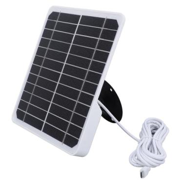 Imagem de Sonew Painel Solar de 20W para Câmera de Segurança IP68 Monocristalino -impermeabilizado Carregador de Painel Solar Com Cabo de Carregamento de 9,8 Pés para Câmera de Segurança 5V