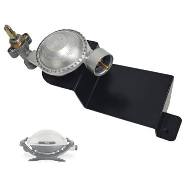 Imagem de Regulador de válvula de grelha a gás 80477 atualizado compatível com o regulador de grelha Weber série Q100/Q120, peças de reposição para Weber 386001/386002/516002/516501/53060001 conjunto regulador