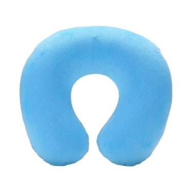 Imagem de Travesseiro De Viagem Inflável Portátil Em Forma De U, Curto, De Pelúc