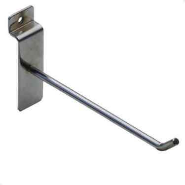 Imagem de 100 Ganchos Expositores 15 cm para Painel Canaletado Aço Zincado Lorbe