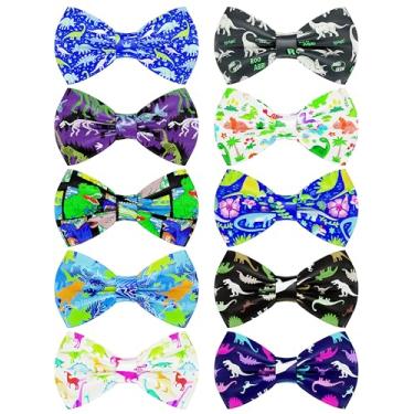 Imagem de PET SHOW Pacote com 10 gravatas borboleta para cães grandes e médios para cães grandes e médios, gravata borboleta, laço, festa, férias, acessórios para cuidados com animais de estimação (grande)