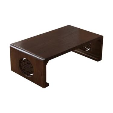 Imagem de Mesa baixa, janela de sacada, sala de estar, mesa de chá tatami simples e criativa para uso doméstico, varanda, janela de sacada, mesa pequena de madeira maciça para sala de estar, janela de sacada