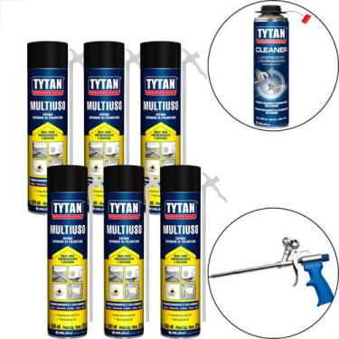 Imagem de Espuma Tytan Multiuso 500Ml/320G 6Un + Aplicador e Limpador - Tytan Se