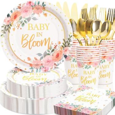 Imagem de Decorações de chá de bebê Gudvilla Baby in Bloom Girl 350 unidades
