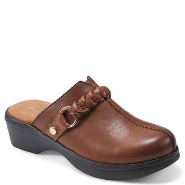 Imagem de Easy Spirit Tamanco Penelope feminino, Couro marrom., 38