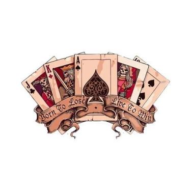 Imagem de Adesivo De Carro Retrô De Pôquer, Joker, Esqueleto, Espada, Ás, Anime,