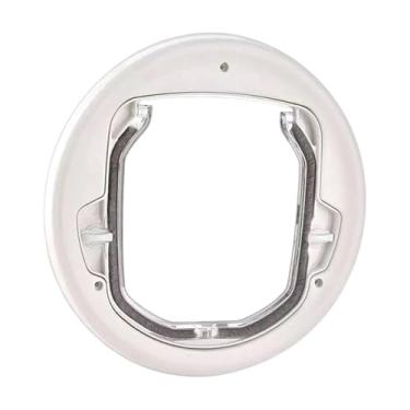 Imagem de KiBcsLic Porta para animais de estimação com 4 travas, instalação fácil e exclusiva, portão para gatos, portas de correr de vidro, tela para cães pequenos, Branco