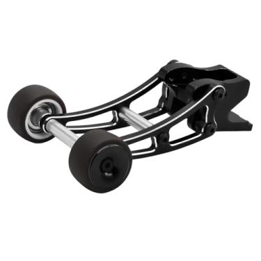 Imagem de harayaa Acessório para cabeça e roda de carro RC, fácil de instalar, atualização leve, liga de alumínio, peça para carro RC, barra de roda para 1/14 14210, Preto