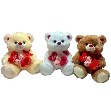 Imagem de Urso Ursinho Pelúcia Coracao Amo Vc Romantico Namorados - 32cm
