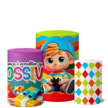 Imagem de Trio Capas De Cilindro C/Elastico Dia Das Crianças (CLCRI0006)