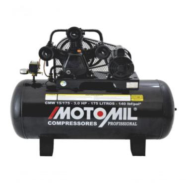 Imagem de Compressor 140lbs 3hp Monofásico 127- Cmw-15-175 Motomil 220V