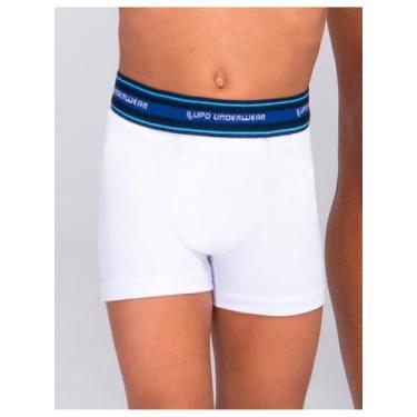 Imagem de Cueca Boxer Infantil Lupo 00141-003 Algodão Com Elastano T. P/GG, G, 1