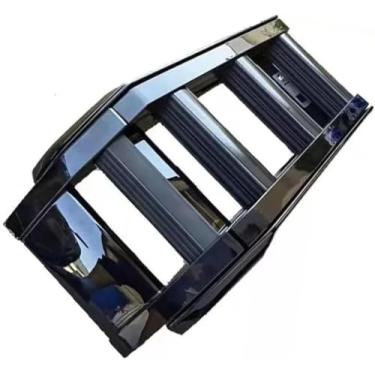 Imagem de Escada de acesso para rack de teto lateral para Land Rover Defender 110 2020-2025 escada de elevação dobrável (preto brilhante)