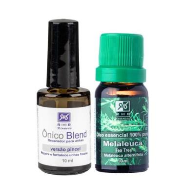 Imagem de Kit Ônico Blend Pincel + Óleo Essencial De Melaleuca 10ml - RHR Cosmét