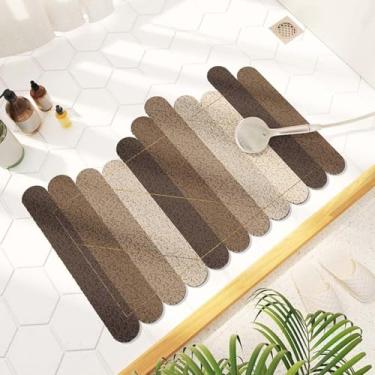 Imagem de Tapete De Chuveiro De Bucha De Banheiro Para Chuveiro Interno, Tapete De Banho De Pvc Anti-mofo Tapete De Banheira Antiderrapante Macio Com Dreno, Tapete De Secagem Rápida Para, D, 120x120cm