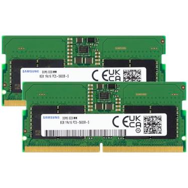 Imagem de Samsung 16GB (2x8GB) DDR5 5600MHz PC5-44800 CL46 SODIMM 1Rx16 Single Rank 1.1V 262-Pin Laptop, Notebook RAM Memory