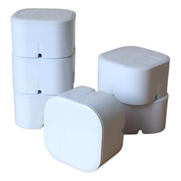 Imagem de Kit 6 Caixa de Passagem para Câmeras CFTV, Sobrepor, 85x85mm, Branco