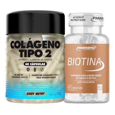 Imagem de Kit Colageno Tipo 2 + Vitaminas Joelho E Articulação 60 Caps + Biotina Pura 100% Idr