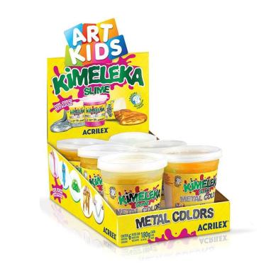 Imagem de Kimeleka Slime Art Kids metálica 180g Ouro 532 c/6un Acrilex