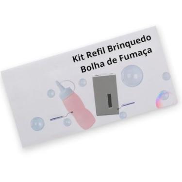 Imagem de Varinha Magica Bolha De Sabao Com Fumaça Brinquedo Lança(Kit Refil Rosa)