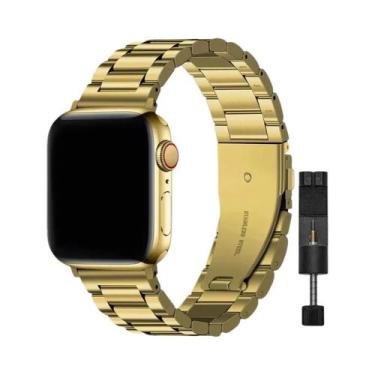 Imagem de Pulseira De Aço Inoxidável Para Apple Watch 45mm 49mm 41mm 40mm 44mm 4