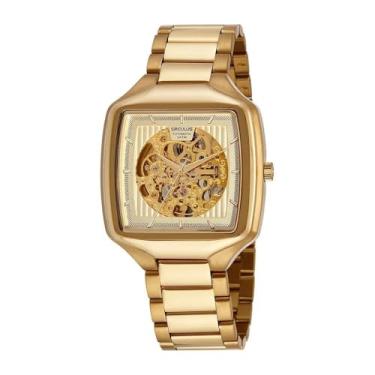 Imagem de Relógio Seculus Masculino Ref: 44110gpsvda1 Automático Esqueleto Dourado