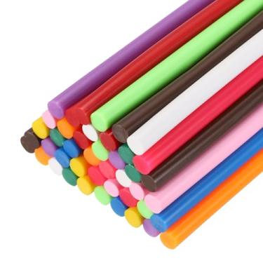 Imagem de PATIKIL Bastões de cola quente para pistola de cola, 44 peças de adesivos coloridos de derretimento a quente para projetos de artesanato DIY, decoração de arte, reparos domésticos, 11 cores (9,9 cm x