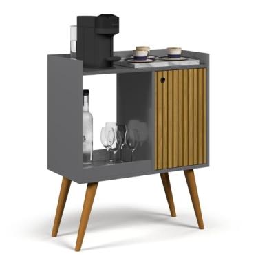 Imagem de Aparador Buffet Retrô Linus Cantinho do Café (Cinza/Ripado)