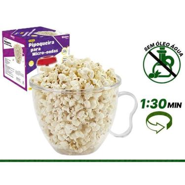 Imagem de Pipoqueira Para Micro-Ondas 1L Saudável Prático Sem Óleo