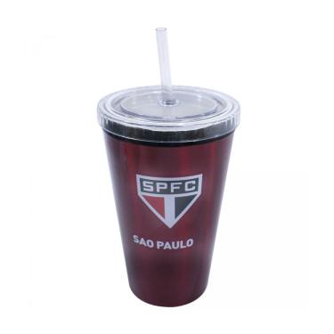 Imagem de Copo plástico canudo 500 ml - são paulo