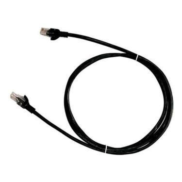 Imagem de Cabo De Rede Blindado 5M Ethernet Rj45 Cat6 Preto 5 Metros
