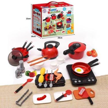 Imagem de Conjunto de cozinha de brinquedo de 36 peças para meninos e meninas - 
