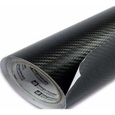 Imagem de Vinil Adesivo Envelopamento Fibra Carbono Preto - 1M X 30Cm