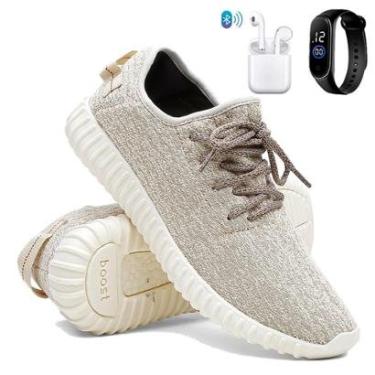 Imagem de Kit Tênis Para Corrida Academia Masculino Super Leve e Macio com Fone e Relógio-Masculino