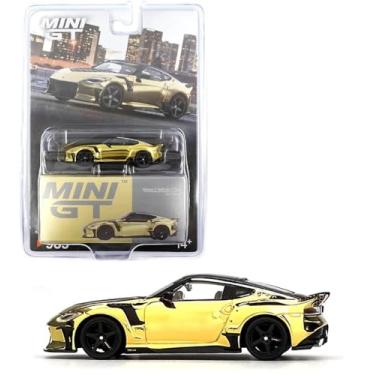Imagem de Modelo de carro fundido 1:64 compatível com Nissan Z VeilSide FFZ400 Gold Chrome Edição Limitada Mini GT MGT00985